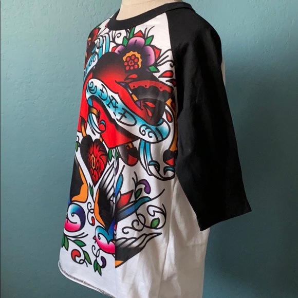 Kids 3/4 sleves tshirt Tattoo flas size 8-10 years - Picture 4 of 5